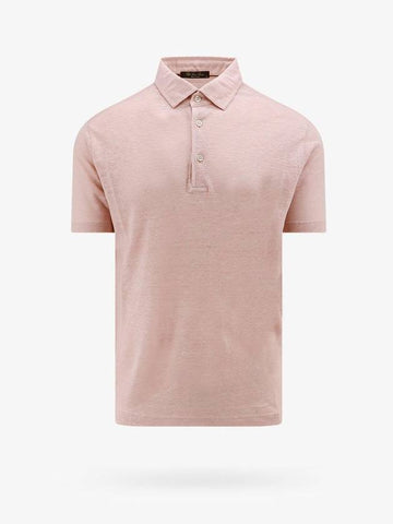 Linen Polo Shirt Pink - LORO PIANA - BALAAN 1