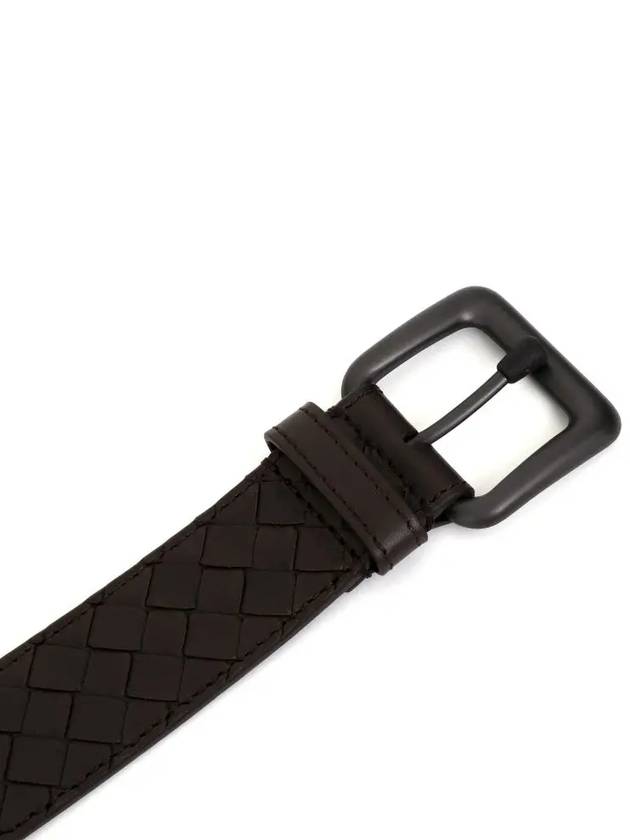 Intrecciato Leather Belt Espresso - BOTTEGA VENETA - BALAAN 6