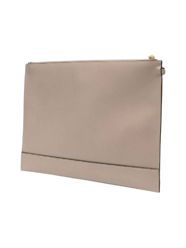 Logo Large Flat Clutch Bag Dove Grey - FENDI - BALAAN 4