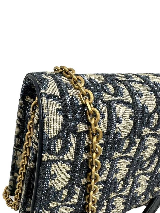 Women s S5620CTZQ M928 Oblique Jacquard Saddle Chain Pouch Cross Bag - DIOR - BALAAN 10