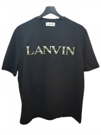 TS0005 J207 10 Logo Short Sleeve T Shirt Black - LANVIN - BALAAN 2