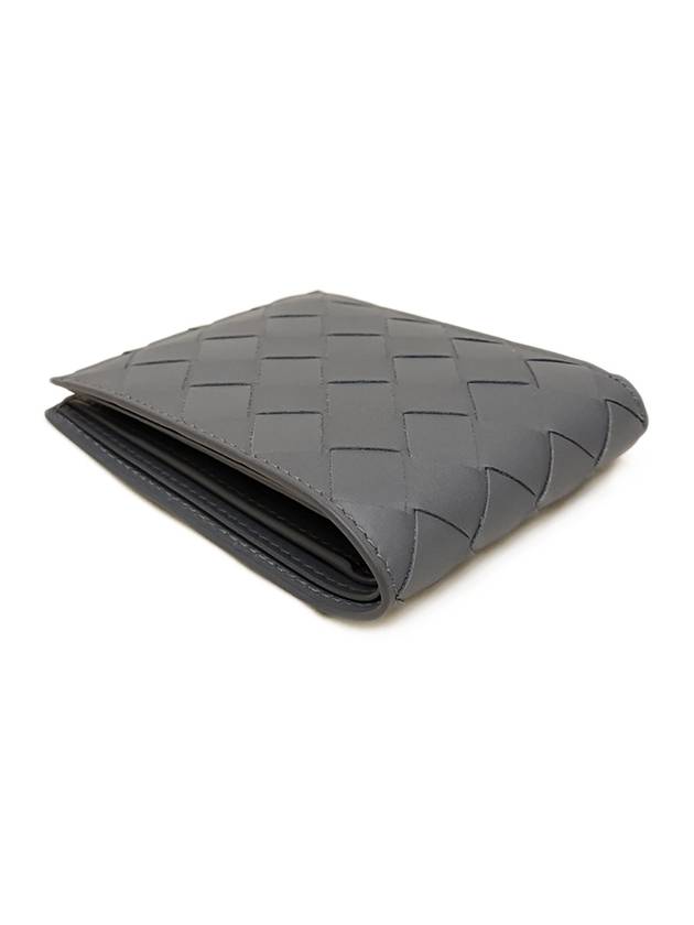 Men's Big Intrecciato Bifold Bifold Wallet Gray - BOTTEGA VENETA - BALAAN 3