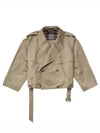 Fold Cotton Twill Short Trench Coat Beige - BALENCIAGA - BALAAN 3