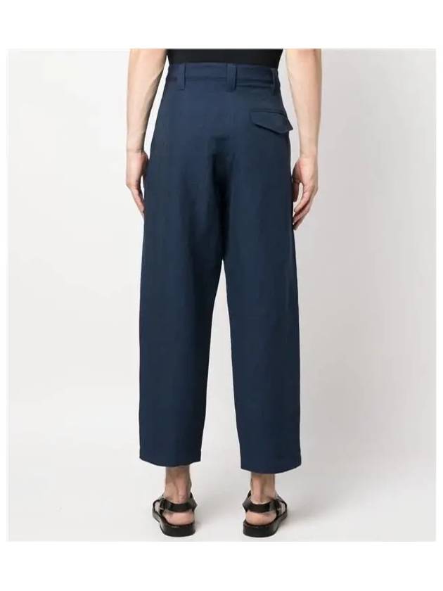 Renato Linen Cotton Straight Pants Navy - A.P.C. - BALAAN 5