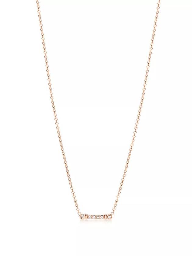 Fleur De Lis Key Bar Pendant Necklace Rose Gold - TIFFANY & CO. - BALAAN 1