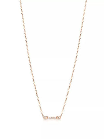 Fleur De Lis Key Bar Pendant Necklace Rose Gold - TIFFANY & CO. - BALAAN 1