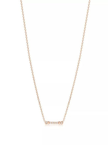 Fleur De Lis Key Bar Pendant Necklace Rose Gold - TIFFANY & CO. - BALAAN 1