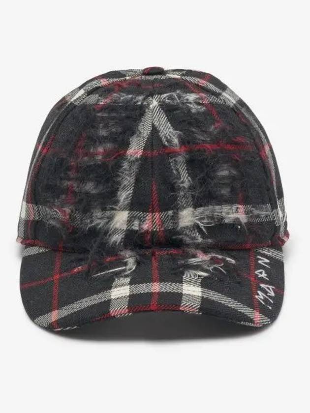 Tartan Wool Ball Cap Granite - MARNI - BALAAN 2