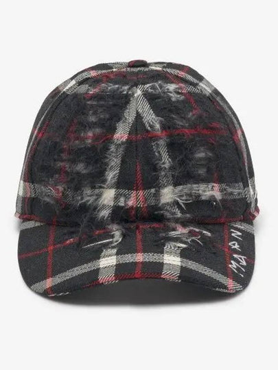 Tartan Wool Ball Cap Granite - MARNI - BALAAN 2