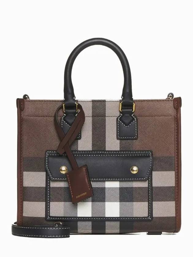 Tartan Check Freya Mini Tote Bag Brown - BURBERRY - BALAAN 2