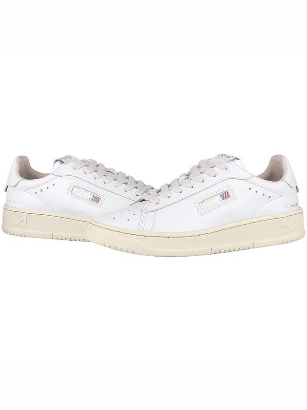 Dallas White Tab Leather Low Top Sneakers White - AUTRY - BALAAN 2