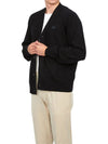 Keve Face Wool V-neck Cardigan Black - ACNE STUDIOS - BALAAN 5