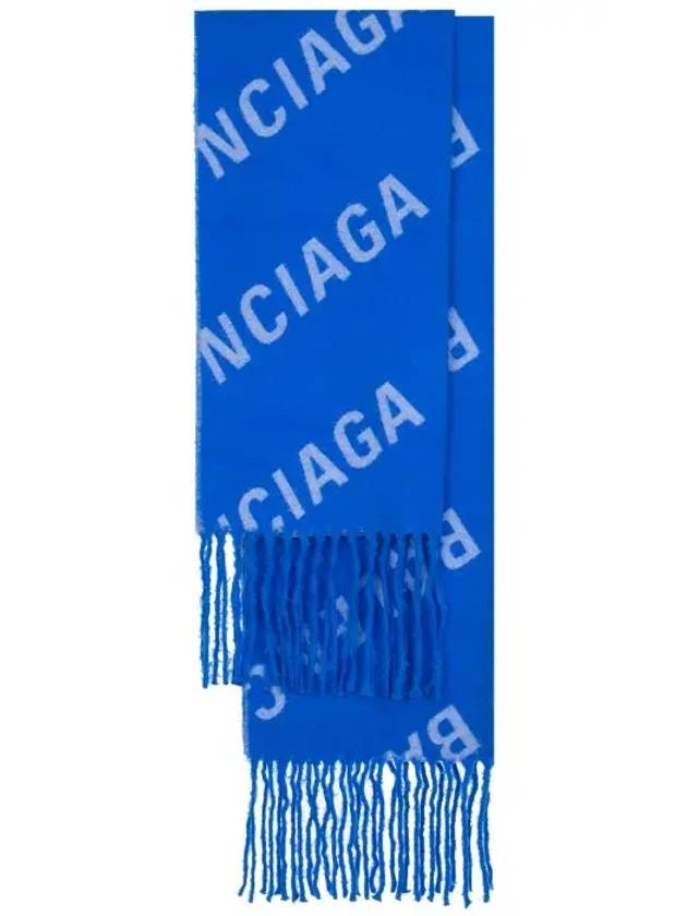 All-Over Logo Muffler Blue - BALENCIAGA - BALAAN 2