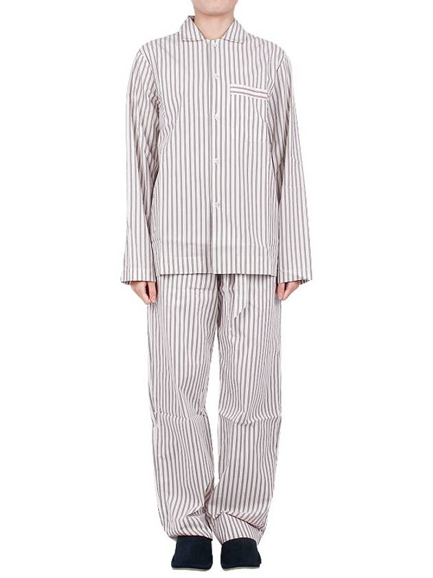 Poplin Striped Pajamas Long Sleeve Shirt SWT HS - TEKLA - BALAAN 9