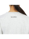 Wellness Club Flock Crew Neck Cotton Sweatshirt Light Grey - SPORTY & RICH - BALAAN 8