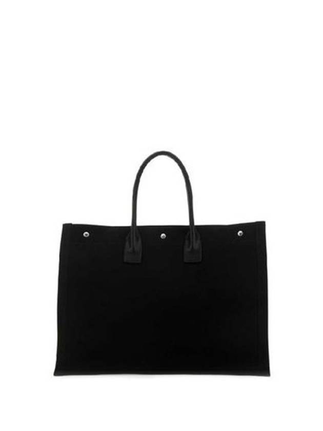 Rive Gauche Lino Legend Large Tote Bag Black - SAINT LAURENT - BALAAN 4