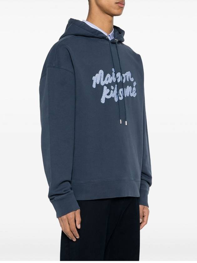 Handwriting Oversized Hoodie Navy - MAISON KITSUNE - BALAAN 4