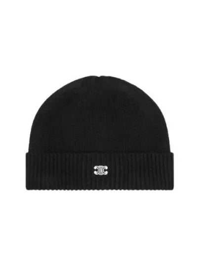 Triomphe Logo Beanie Black - CELINE - BALAAN 2