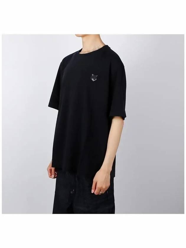 Bold Fox Head Patch Oversized Short Sleeve T-Shirt Black - MAISON KITSUNE - BALAAN 3