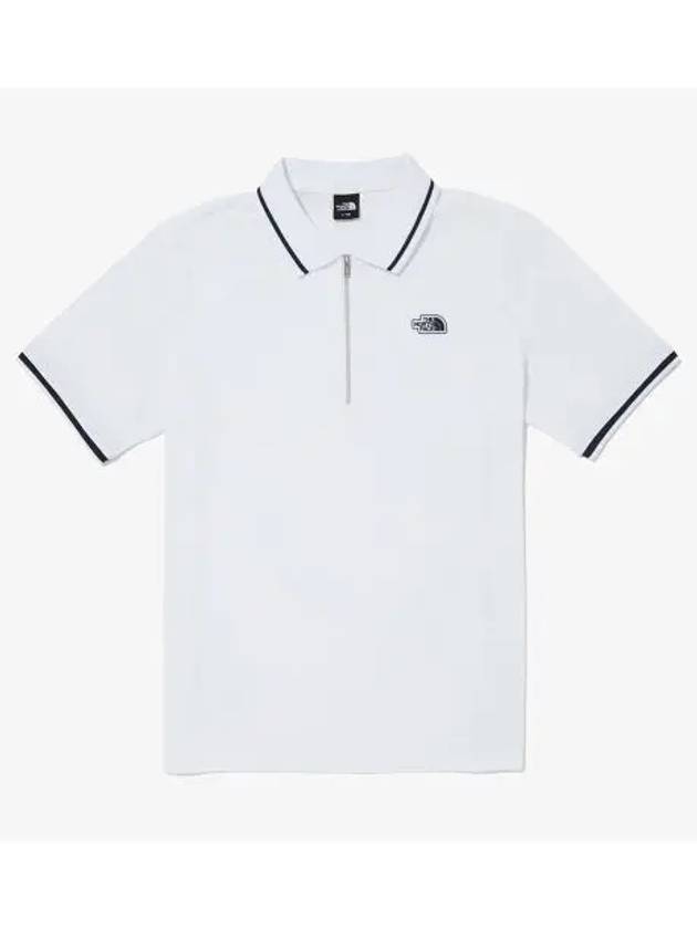 The North Face NT7PQ07B Men s Ice Field Short Sleeve Zip up Polo - THE NORTH FACE - BALAAN 1