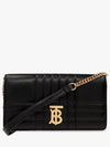 Women's Detachable Strap Quilted Leather Lola Cross Bag Black Light Gold - BURBERRY - BALAAN 2