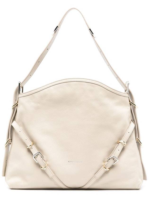 Voyou Medium Leather Shoulder Bag Beige - GIVENCHY - BALAAN 2