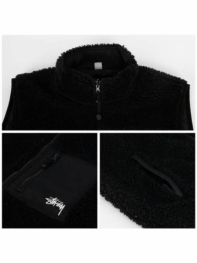 118528 F 0001 BLACK Sherpa Reversible Vest - STUSSY - BALAAN 5