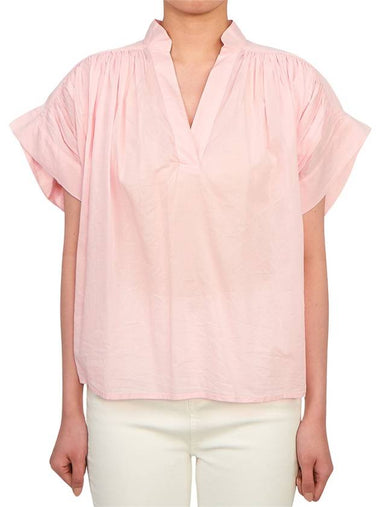 Women's Cory Short Sleeve Blouse Pink - VANESSA BRUNO - BALAAN 1