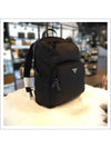 Triangle Logo Re-Nylon Backpack Black - PRADA - BALAAN 3