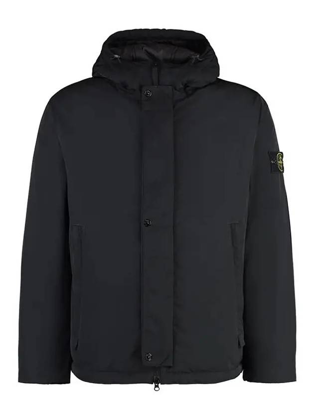 Techno Fabric Hooded Jacket Black - STONE ISLAND - BALAAN 2