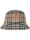 Check Cotton Bucket Hat Beige - BURBERRY - BALAAN 6