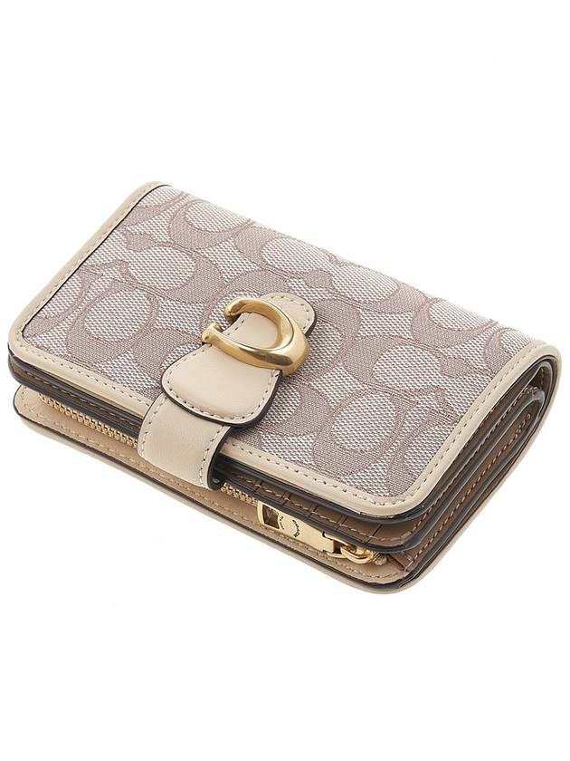 Women's Tabby Signature Jacquard Medium Wallet Stone Ivory - COACH - BALAAN 5