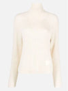 Cotton Wool Blend Turtleneck Ivory - AMI - BALAAN 2