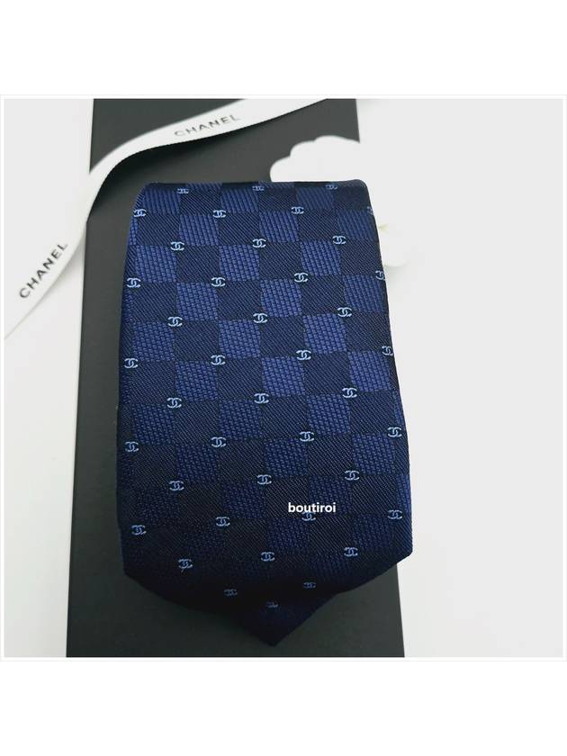 Men s Silk Tie CC Logo Navy AA9940 - CHANEL - BALAAN 4