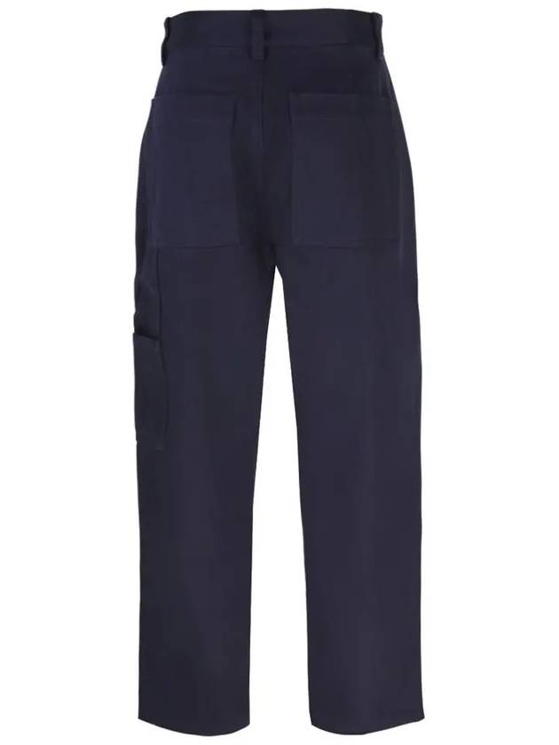 Tailored Crop Straight Pants Navy - AMI - BALAAN 4