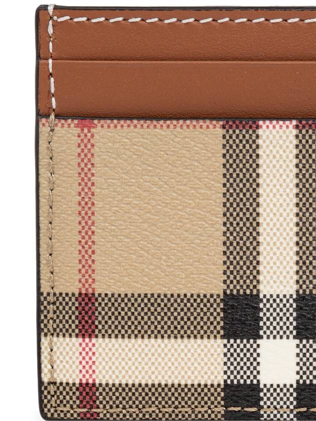 Check Card Wallet Beige - BURBERRY - BALAAN 4