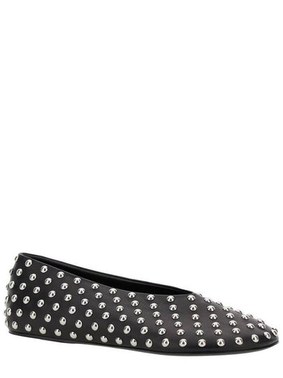 Black Ballet Flats With All-Over Stud In Leather Woman - JIL SANDER - BALAAN 2