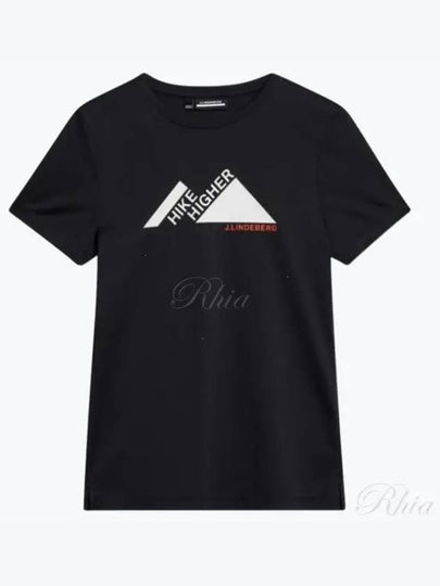 Golf Valeria Graphic Short Sleeve T-Shirt Black - J.LINDEBERG - BALAAN 2