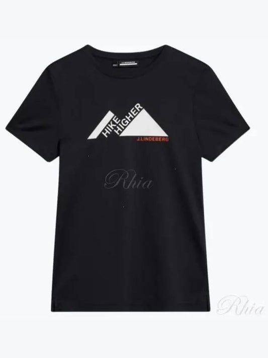 Golf Valeria Graphic Short Sleeve T-Shirt Black - J.LINDEBERG - BALAAN 2