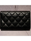 Classic Flap Wallet Grained Calfskin & Silver Black - CHANEL - BALAAN 3