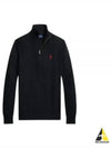 Pony Half Zip Cotton Sweatshirt Navy - POLO RALPH LAUREN - BALAAN 2