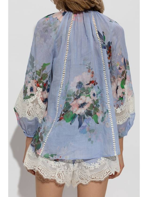 Zimmermann Shirt With Floral Pattern, Women's, Blue - ZIMMERMANN - BALAAN 4