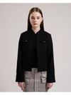 pintuck rivet jacket black - TUDE - BALAAN 1