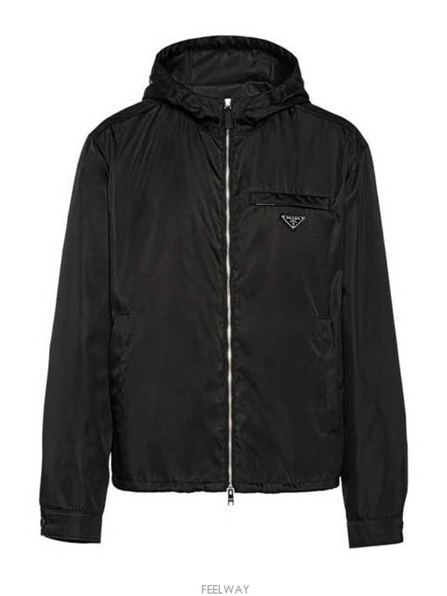 Re-Nylon Hooded Blouson Jacket Black - PRADA - BALAAN 2