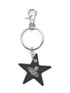 ORB Logo Star Leather Key Holder Black - VIVIENNE WESTWOOD - BALAAN 2