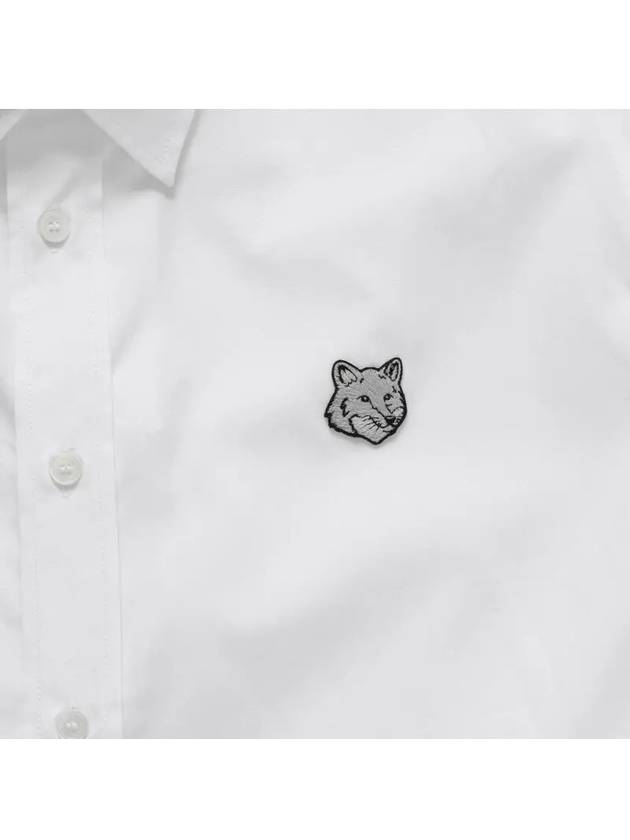 Bold Fox Head Long Sleeve Shirt White - MAISON KITSUNE - BALAAN 4