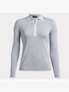 Featherweight Zip Polo Light Heather Gray - G/FORE - BALAAN 1