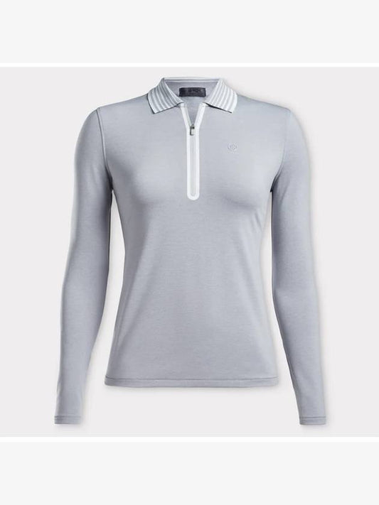 Featherweight Zip Polo Light Heather Gray - G/FORE - BALAAN 1