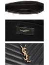 Gold Monogram Document Holder In Matelasse Leather Black - SAINT LAURENT - BALAAN 5