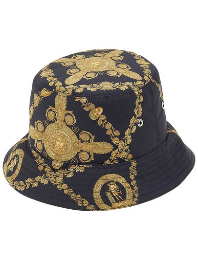 Barocco Print Cotton Bucket Hat Black - VERSACE - BALAAN 2